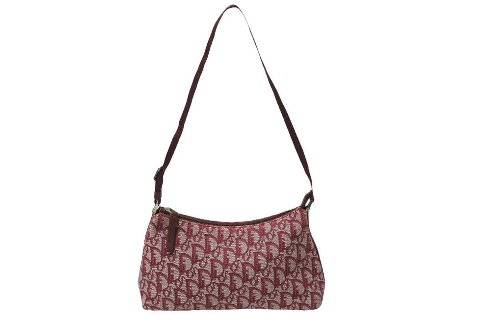 Christian Dior Hobo bag Trotter canvas wine red